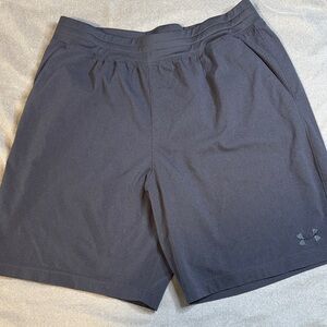 Under Armour Men's Dark Gray Athletic Shorts with Logo